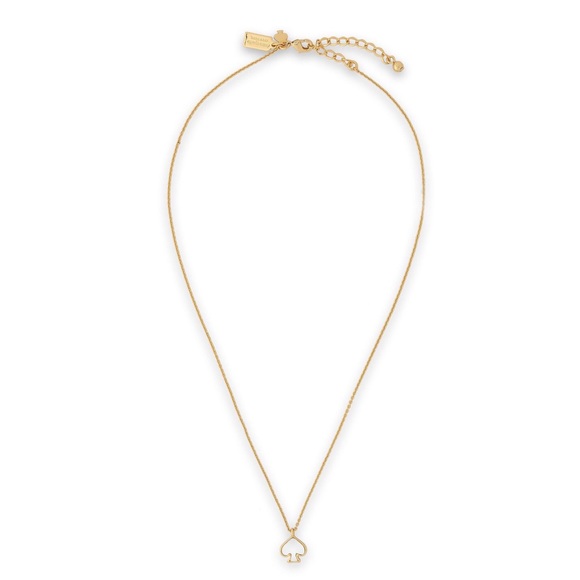 KATE SPADE • Mini Signature Spade Mother of Pearl Pendant Necklace - Picture 3 of 10